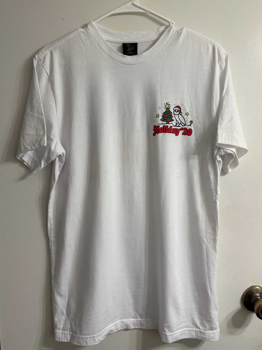 Drake OVO Holiday '20 White Graphic Crewneck T-Shirt